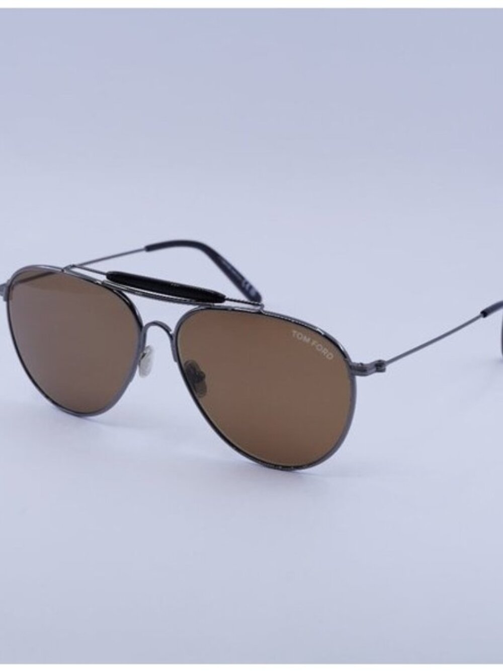 Tom Ford Raphael-02 FT0995 08E Sunglasses Gunmetal Aviator Frame, Brown Lenses